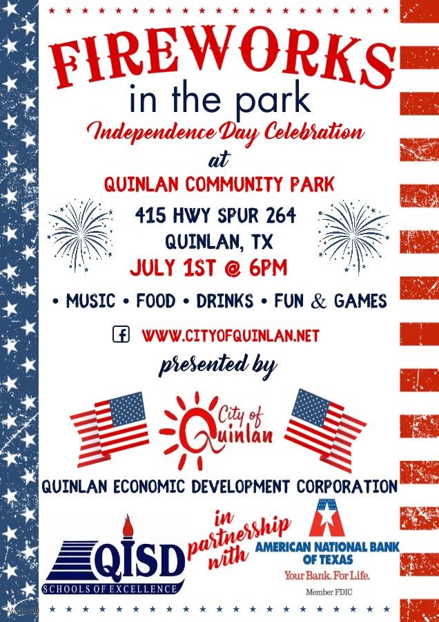 quinlan fireworks in the park